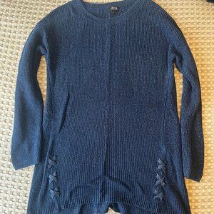 a.n.a. a new approach navy sparkly sweater tunic Size L